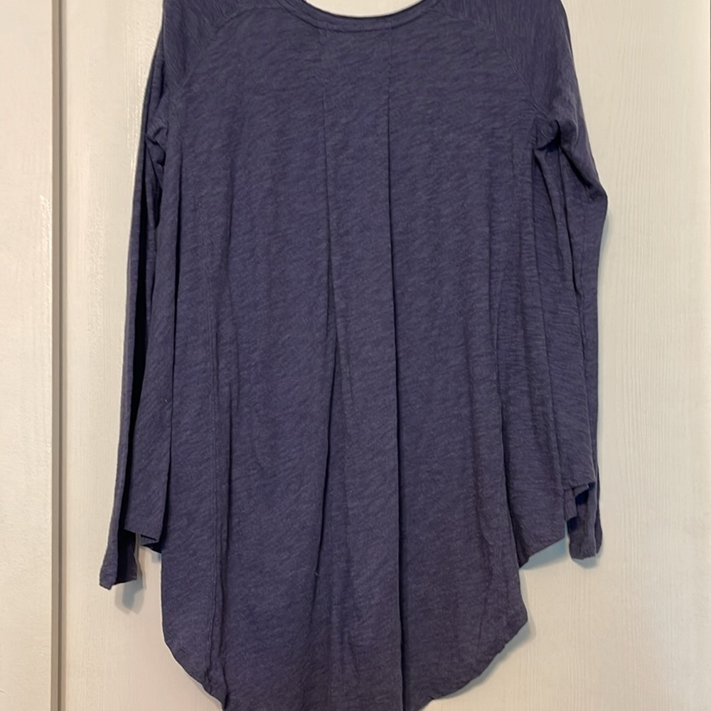 We the Free by Free People oversize light weight long sleeve tee tunic purple XS